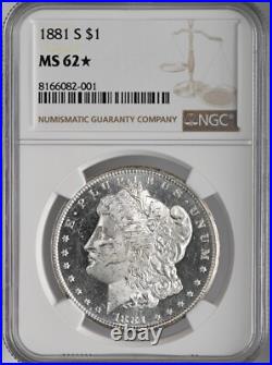 1881-s $1 Morgan Silver Dollar Ngc Ms62? #8166082-001? Ngc Star Grade 1881-s $1 Morgan Silver Dollar Ngc Ms62? #8166082-001? Ngc Star Grade