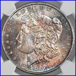 1881-s $1 Morgan Silver Dollar Pretty Colorful Obv Toning Ngc Ms63 #8324663-006