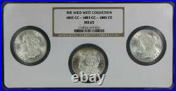 1882-84-CC Morgan Dollar Wild West Collection NGC MS-65 Multi-Coin Holder