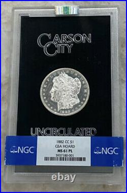 1882-CC? GSA HOARD PL? CARSON CITY? SILVER? Morgan Dollar NGC MS61