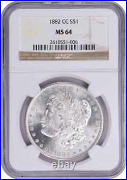 1882-CC Morgan Silver Dollar MS64 NGC