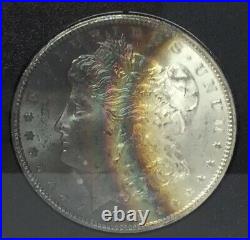 1882 CC Morgan Silver Dollar NGC GSA MS66 With Rainbow Toning No Box Or COA