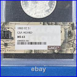 1882 CC Morgan Silver Dollar NGC MS 63 GSA HOARD-RARE LABEL! LOT Z 203