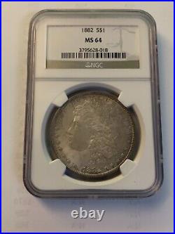 1882 Morgan Dollar Silver $1 MS 64 NGC