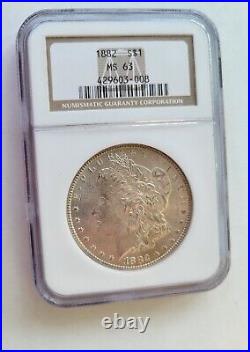 1882 Morgan Silver Dollar, NGC MS-63