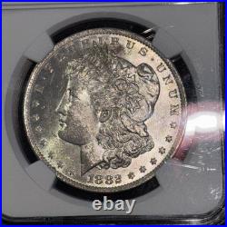 1882-O/O Morgan Silver Dollar NGC MS 62 -TOP 100 VAM-7 O/OVery Rare Original Us