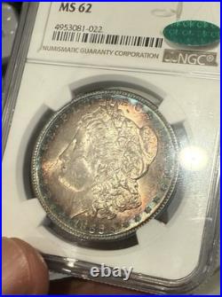 1882 Philadelphia Mint Morgan Silver Dollar NGC MS62 CAC Toned Stunner