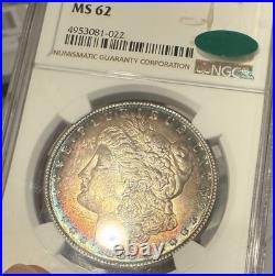 1882 Philadelphia Mint Morgan Silver Dollar NGC MS62 CAC Toned Stunner