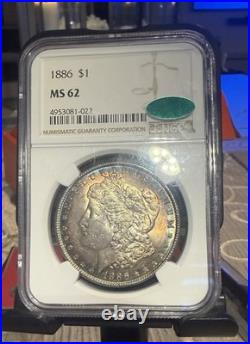 1882 Philadelphia Mint Morgan Silver Dollar NGC MS62 CAC Toned Stunner