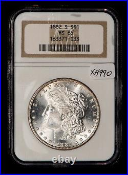 1882-S $1 Morgan Silver Dollar White Coin NGC MS 65 SKU-X4990