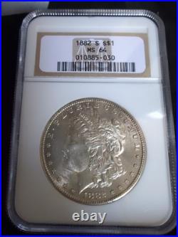 1882-S Morgan Silver Dollar, NGC MS 64 010885-030