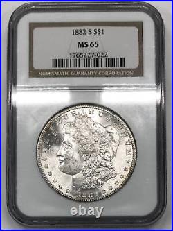 1882 S Morgan Silver Dollar NGC MS-65