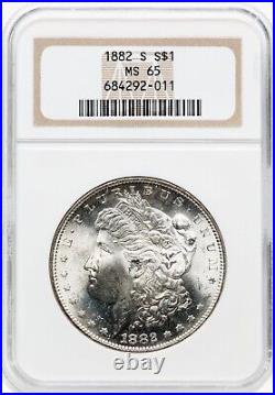 1882-S Morgan Silver Dollar NGC MS65 Old NGC Holder Stunning Frost & Luster
