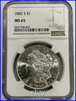 1882 S Morgan Silver Dollar Ngc Ms65 65 Unc Ms Bu Gem San Francisco