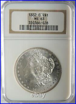 1882-o $1 Morgan Silver Dollar Ngc Ms63 #350366-028 Mint State / Eye Appeal