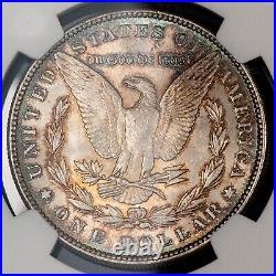 1883 $1 Morgan Silver Dollar NGC MS 63 PQ Rainbow Toning SKU-X4791