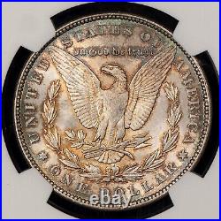 1883 $1 Morgan Silver Dollar NGC MS 63 PQ Rainbow Toning SKU-X4791