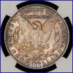 1883 $1 Morgan Silver Dollar NGC MS 63 PQ Rainbow Toning SKU-X4791