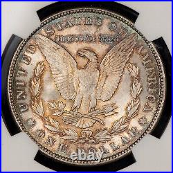 1883 $1 Morgan Silver Dollar NGC MS 63 PQ Rainbow Toning SKU-X4791