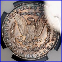 1883 $1 Morgan Silver Dollar NGC MS 63 PQ Rainbow Toning SKU-X4791