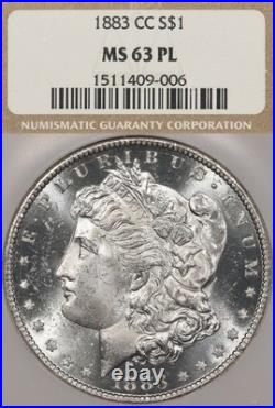1883-CC $1 NGC MS63 PL Morgan Silver Dollar Proof-like Carson City