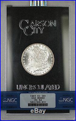 1883-CC GSA Hoard Morgan Silver Dollar $1 Coin NGC MS-64 with Box & COA (G)