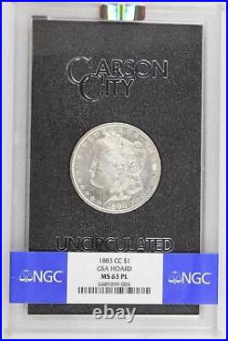 1883 CC Morgan Silver Dollar NGC MS-63 PL GSA HOARD