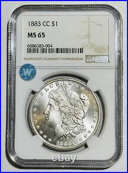 1883 CC Morgan Silver Dollar NGC MS-65 Sight White