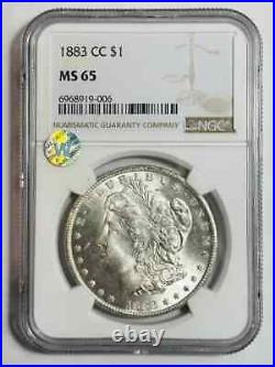 1883 CC Morgan Silver Dollar NGC MS-65 Sight White CARSON CITY