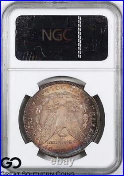 1883 MS64 Morgan Silver Dollar NGC MS-64 Beautiful 2-sided Rainbow Toning