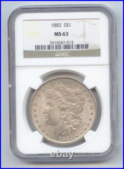 1883 Morgan Silver Dollar, NGC MS-63 1883 Morgan Silver Dollar, NGC MS-63