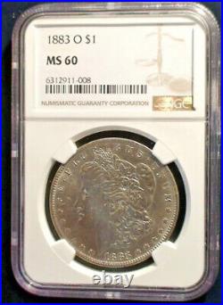 1883 Morgan Silver Dollar O $1 MS 60 NGC