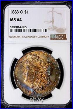 1883 O MORGAN SILVER DOLLAR NGC MS64? Gorgeous Toning! 