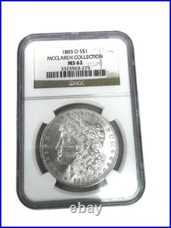 1883-O Morgan Dollar NGC MS62 McClaren Collection Silver US Coin