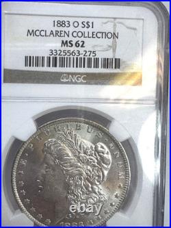 1883-O Morgan Dollar NGC MS62 McClaren Collection Silver US Coin