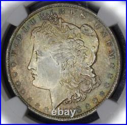 1883 O Morgan Silver Dollar MS63 NGC Graded Rainbow Color Toned Coin