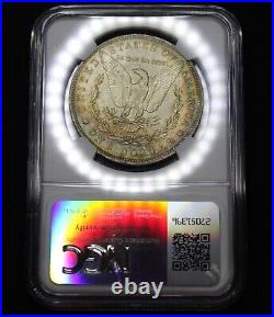 1883 O Morgan Silver Dollar MS63 NGC Graded Rainbow Color Toned Coin