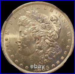 1883-O Morgan Silver Dollar NGC MS62 Bright Luster New Orleans Mint