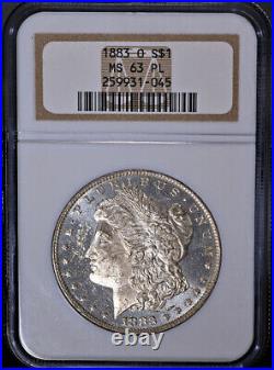 1883-O Morgan Silver Dollar NGC MS63 PL Blast White Superb Eye Appeal