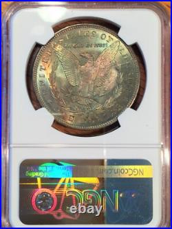 1883-O Morgan Silver Dollar NGC MS64 Vibrant Reverse Toning #9012