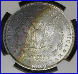 1883 O Morgan Silver Dollar Rainbow Color Toned NGC Graded MS 62 Certified 1883 O Morgan Silver Dollar Rainbow Color Toned NGC Graded MS 62 Certified