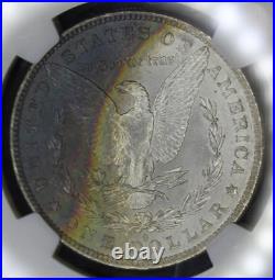1883 O Morgan Silver Dollar Rainbow Color Toned NGC Graded MS 62 Certified 1883 O Morgan Silver Dollar Rainbow Color Toned NGC Graded MS 62 Certified