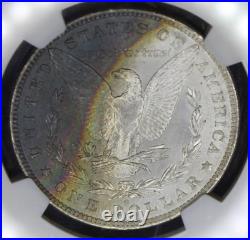 1883 O Morgan Silver Dollar Rainbow Color Toned NGC Graded MS 62 Certified 1883 O Morgan Silver Dollar Rainbow Color Toned NGC Graded MS 62 Certified