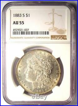 1883-S Morgan Silver Dollar $1 Certified NGC AU55 Rare Date Near MS UNC