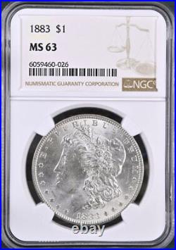 1883 Silver Morgan Dollar NGC MS63