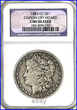 1883 cc Morgan Dollar, NGC Certified Carson City Hoard, Circulated