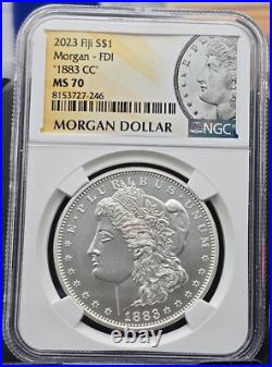 1883-cc Ngc Ms-70! 2023 Fiji Morgan Dollar