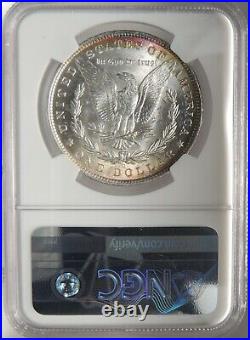 1883-o $1 Morgan Silver Dollar Ngc Ms64 #6541394-007 Monster Amazing Toning
