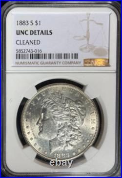 1883-s Morgan Silver Dollar Ngc Unc Details Cleaned Nice Looking Coin 1883-s Morgan Silver Dollar Ngc Unc Details Cleaned Nice Looking Coin