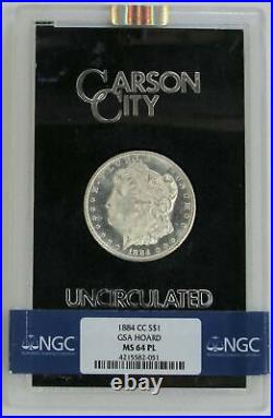 1884 CC Carson City Gsa Hoard Ngc Ms 64 Proof Like Pl Morgan Silver Dollar